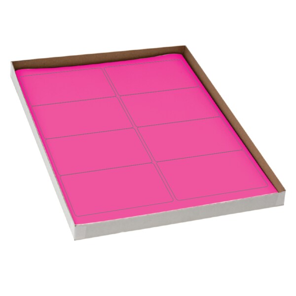 2-1/2" x 4" Laser Sheet Labels Flr Yellow